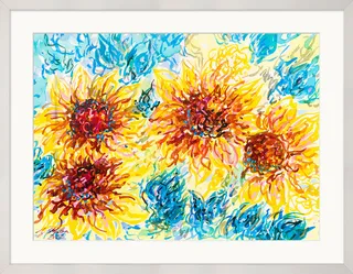 Bild "Sunflowers" (2022) (Original / Unikat), gerahmt