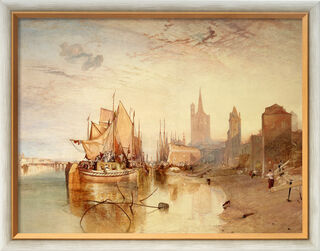 Bild "Cologne, the Arrival of a Packet-Boat: Evening" (1826), gerahmt