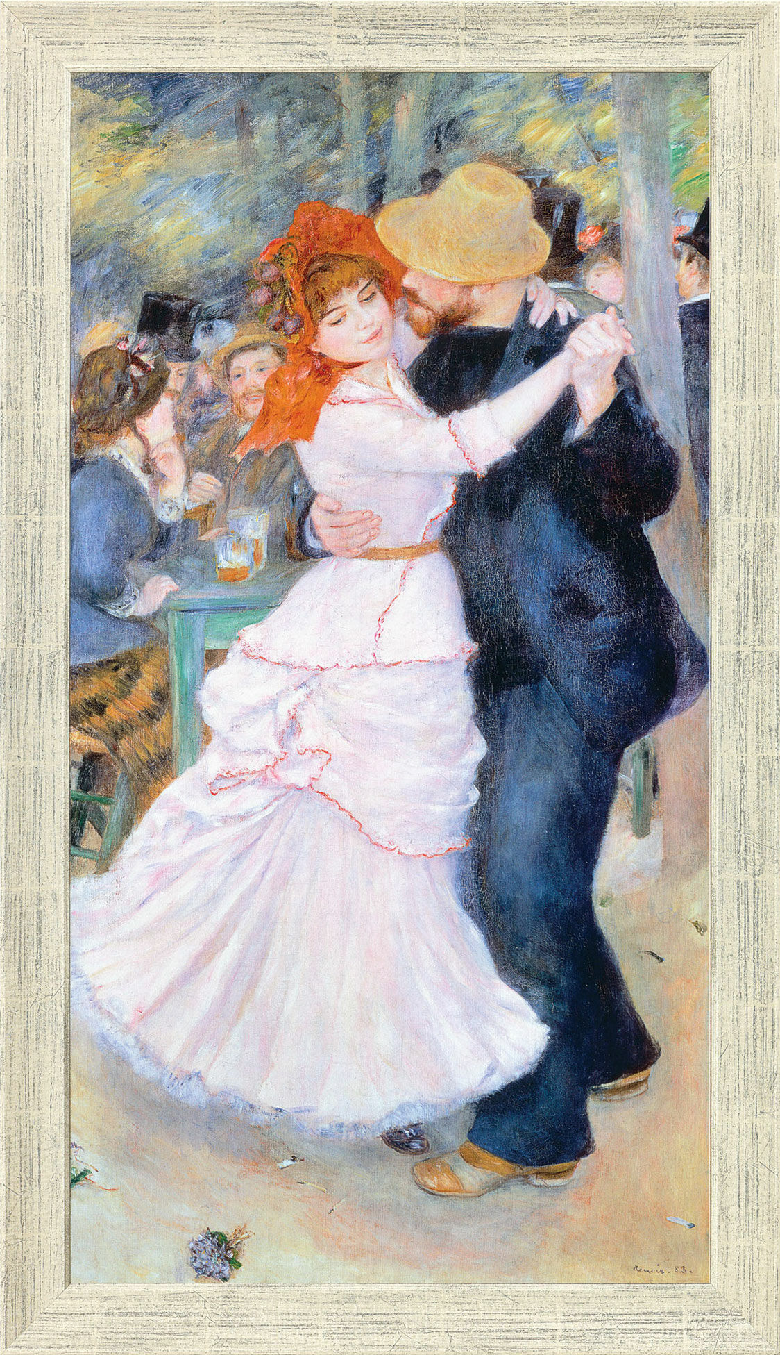 Picture "Dance at the Bougival" (1883), framed by Auguste Renoir