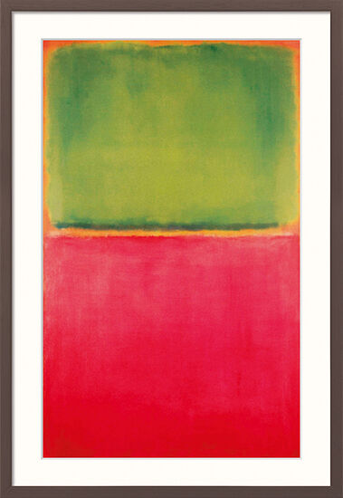Tableau "Green Red on Orange" (1951), encadré von Mark Rothko
