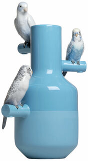 Porzellanobjekt / Vase "Parrot Parade", handbemalt - Design Alfredo Llorens