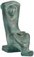 Skulptur "Lesefreuden", Bronze von Gerhard Brandes