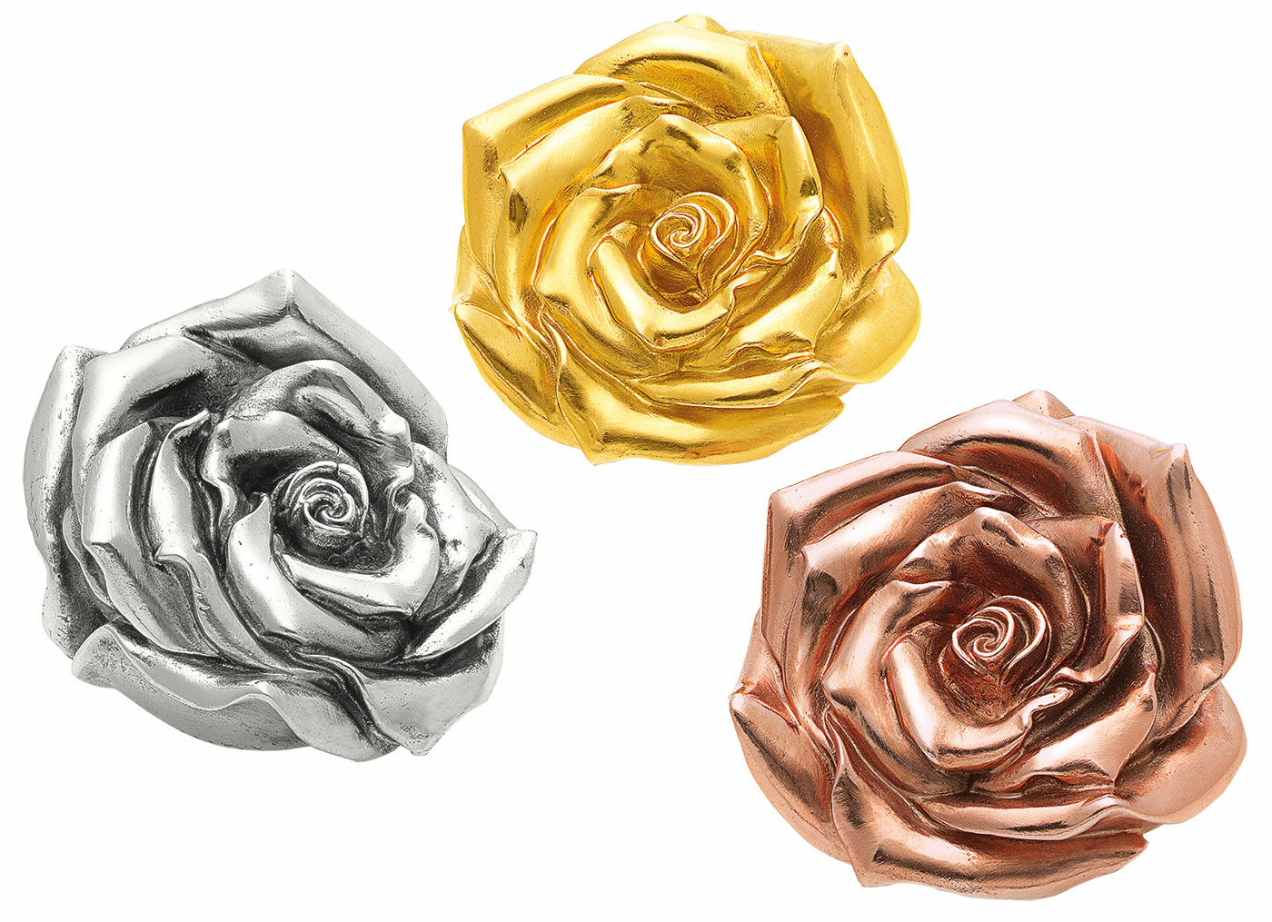 Set of 3 sculptures "Rose" (2012) by Ottmar Hörl