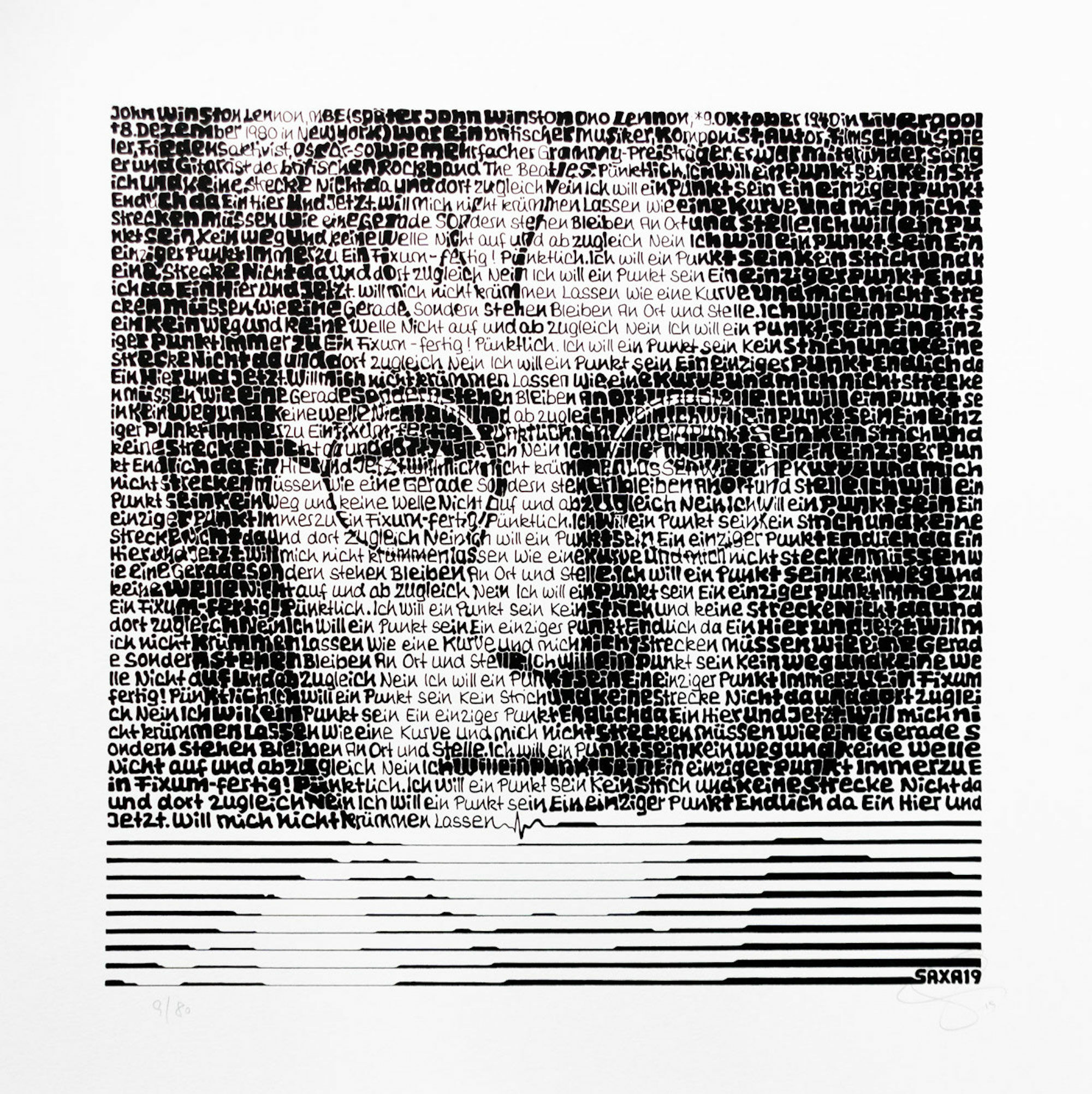 Tableau "John Lennon" (2019) von SAXA