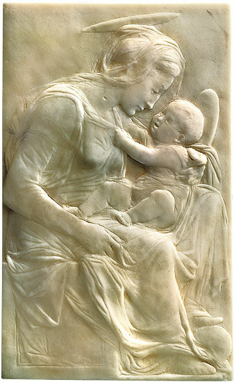 Toskansk Madonna med barn von D. da Settignano