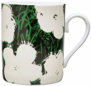 Mug "White Flower", porcelain