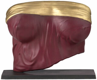 Bronze sculpture "Venus" (2022), dark red version, partially gold-plated