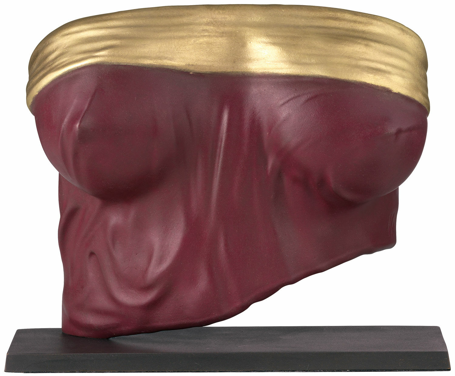Bronze sculpture "Venus" (2022), dark red version, partially gold-plated by Krystian Xaver
