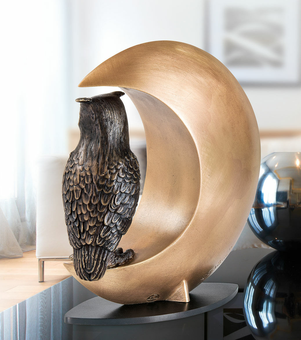 Sculpture "Night Owl", bronze by Thomas Schöne