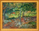 Bild "Tropiskt landskap på Martinique" (1887), inramad av Paul Gauguin