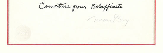 Tableau "La lettre R", encadré von Man Ray