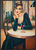 Picture "Vin Rouge - A Café Interlude" (2024) (Original / Unique piece), framed