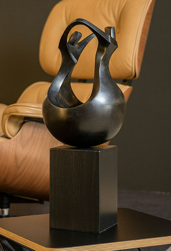 Sculpture "Galatea", bronze on wood by Sofia Speybrouck