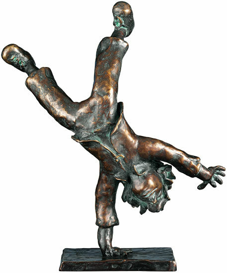 Sculpture "Cartwheeler", bronze by Gisela von Wittich - v. Poncet