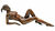 Skulptur "Den liggende kvinde", brun bronzeversion