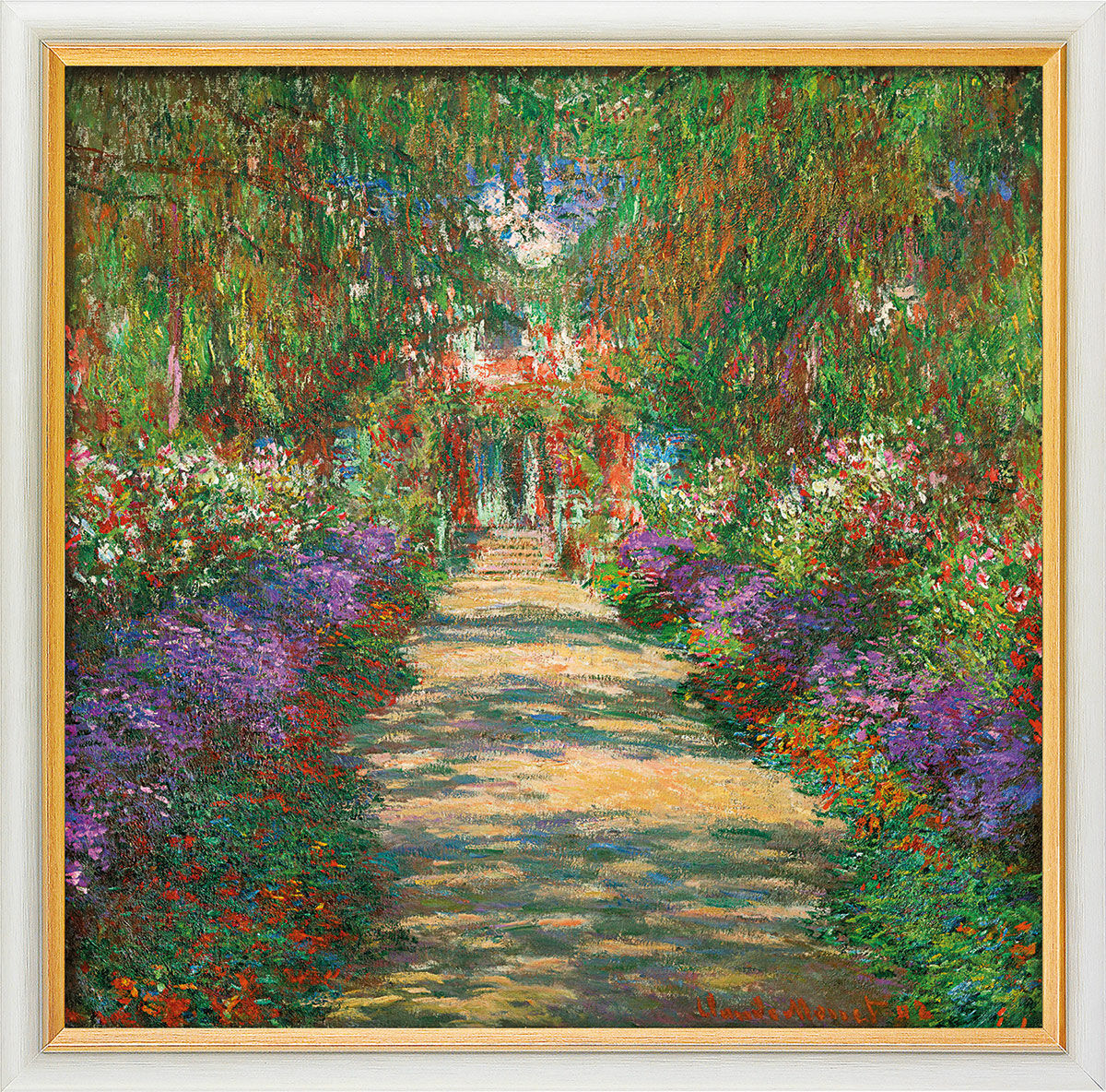 Picture "Garden in Giverny" (1902), framed by Claude Monet