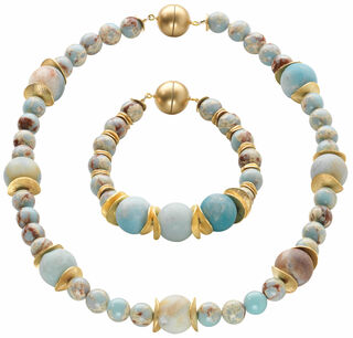 Pearl jewellery Set "Northern Lights"