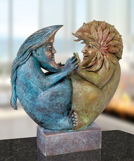 Sculpture "Sun & Moon II", bronze by Fidelma Massey
