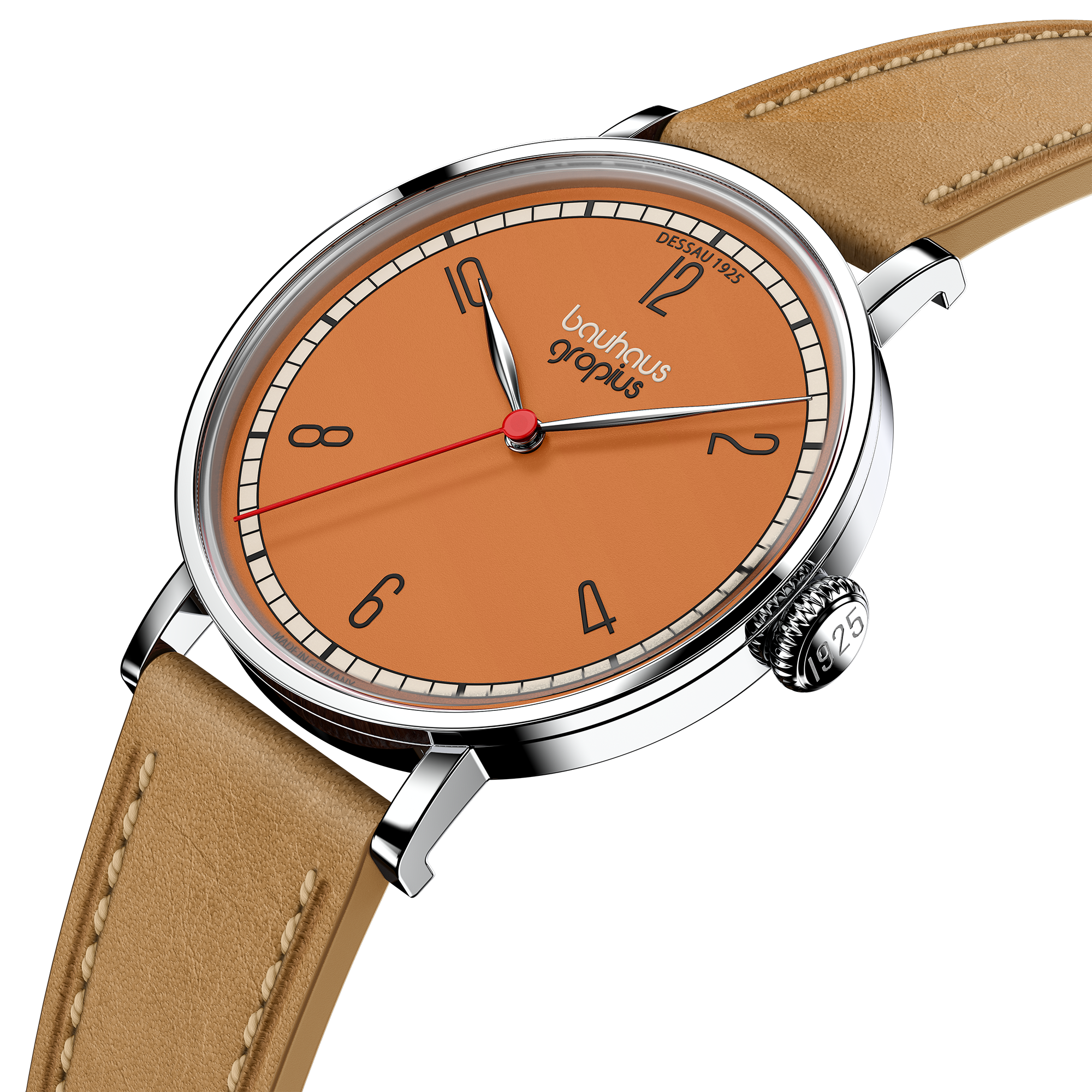 Bauhaus Walter Gropius wristwatch "Dessau 1925" – Made in Germany – Sapphire crystal – 38mm