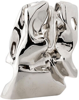 Scultura "Shifting Perspectives", bronzo cromato