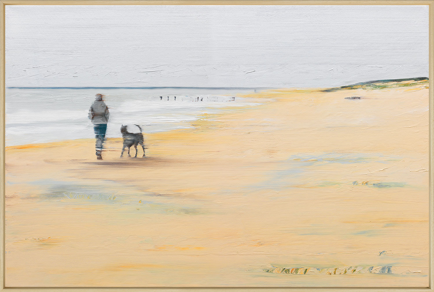 Bild "Den Blick in die Ferne schweifen" (2016), gerahmt von Anja Struck