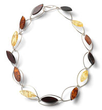 Collier d'ambre "Sea View" (vue sur la mer)