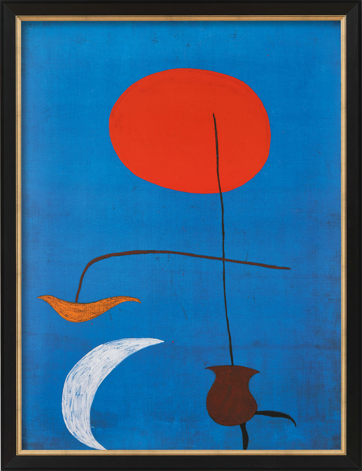 Tableau "Dessin pour une tapisserie" (1972), encadré von Joan Miró