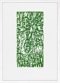 Picture "Green IX" (1990) by Georg Baselitz