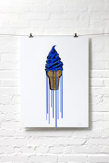 Quadro "Blue Glitter Icecream" (2015) di ELIOT theSuper