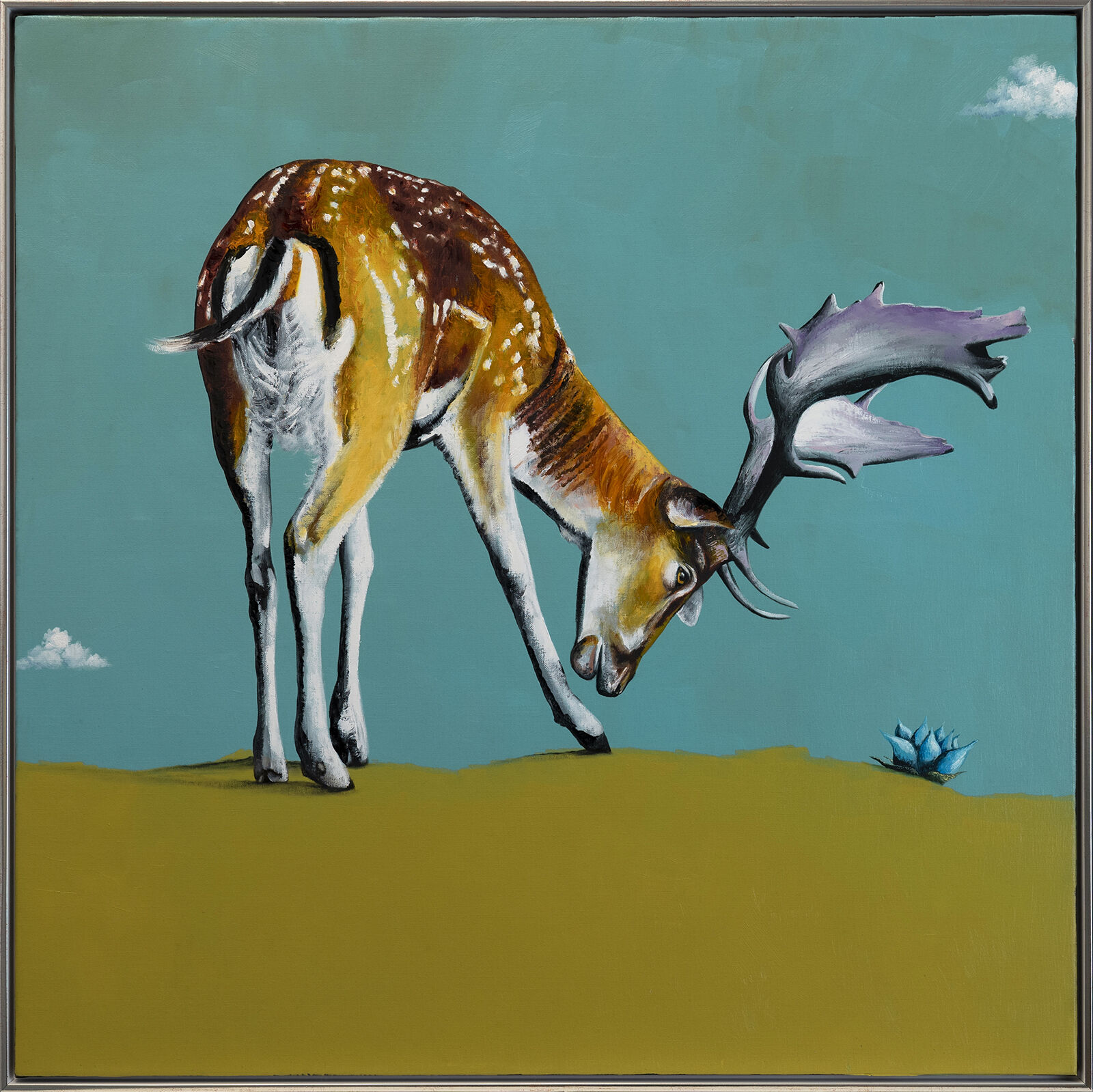 Picture "Series Hopefulness | The Blue Flower of the Fallow Deer" (2022) (Unique piece) by Lezzueck Coosemans
