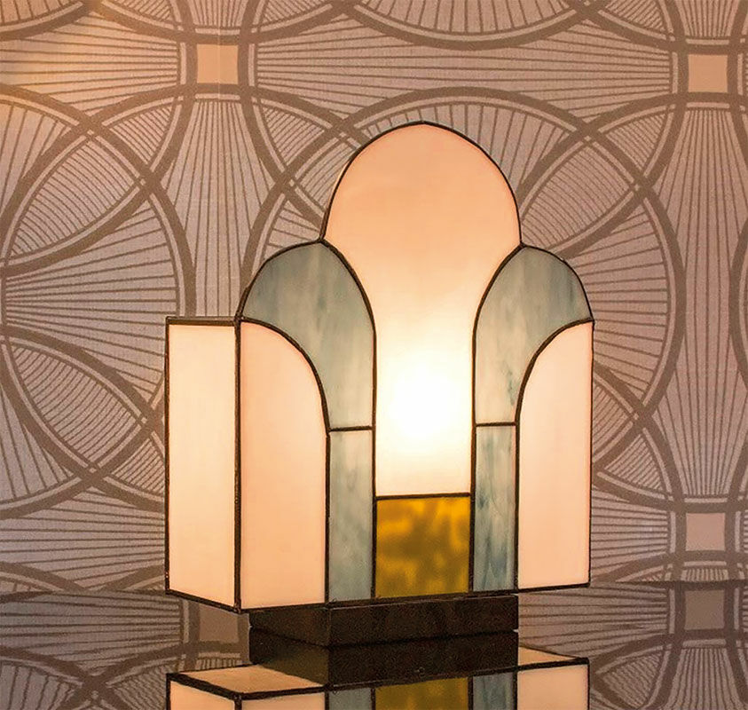 Art Deco-bordlampe "Vindue"