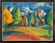 Quadro "Kurenkähne nella baia" (1912), incorniciato di Max Pechstein