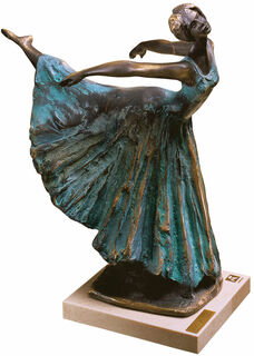Skulptur Ballerina "Arabesco", Kunstbronze