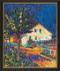 Bild "Landsbygdsgata med äppelträd" (1907), svart och gyllene inramad version av Ernst Ludwig Kirchner