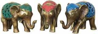 Skulpturenset "Elefantengruppe", Bronze