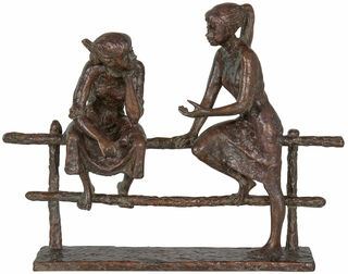 Skulptur "Zwiegespräch", Bronze