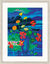 Bild "Blumenstillleben vor Landschaft" (um 1945), gerahmt