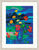 Bild "Blumenstillleben vor Landschaft" (um 1945), gerahmt