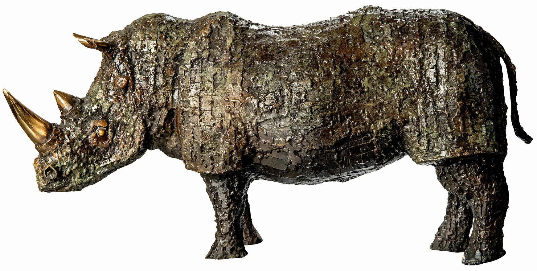 Skulptur "Næsehorn" (2021), bronze von Hüseyin Arda