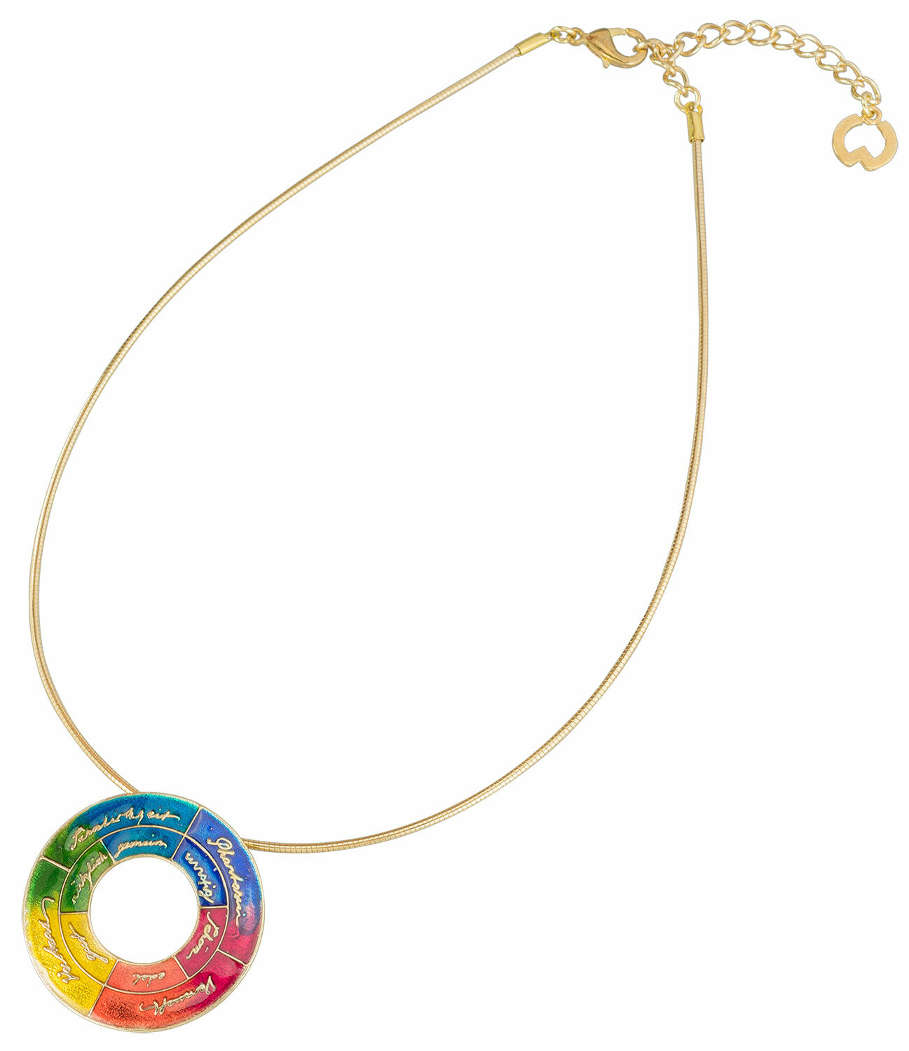 Necklace "Goethe's Colour Circle" by Petra Waszak