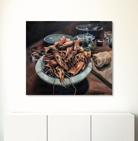 Picture "Dinner for one: Party is over (Fingerfood)" (2021) (Unique piece) by Anne Böddeker