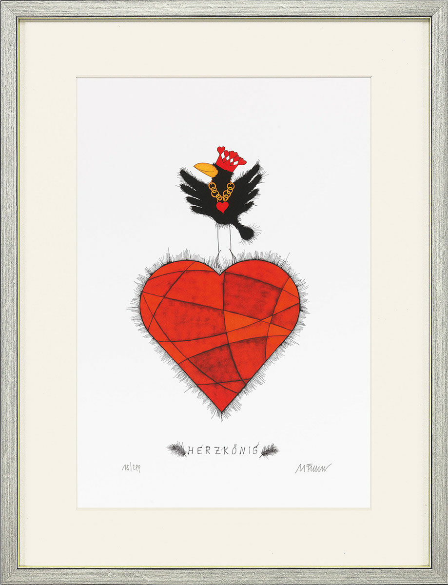 Picture "King of Hearts", framed by Michael Ferner