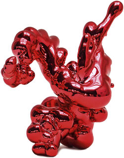 Sculpture "Implosion 20 #2 (red)" (2014/19) by Ulrike Buhl