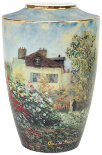 Porcelain vase "The Artist's House" with gold decoration by Claude Monet