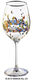 (PM XIX/5) Verre à vin "BEAUTY IS A PANACEA - Platinum - White Wine" (La beauté est une panacée - Platine - Vin blanc) de Friedensreich Hundertwasser