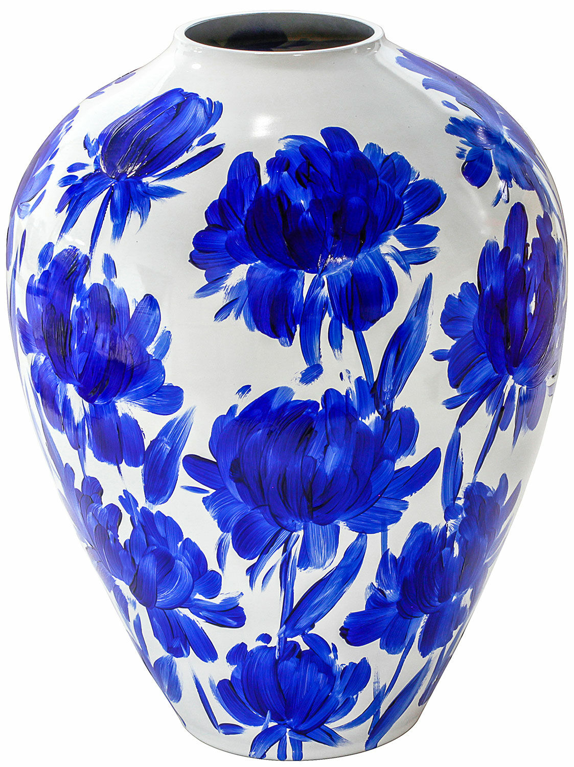 Glass vase "Blue Dahlia" by Milou van Schaik Martinet