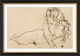 Bild "Stående naken flicka med långt hår" (1918), inramad av Egon Schiele
