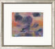 Billede "Roligt hav med to dampskibe" (omkring 1946), sølvfarvet indrammet version af Emil Nolde
