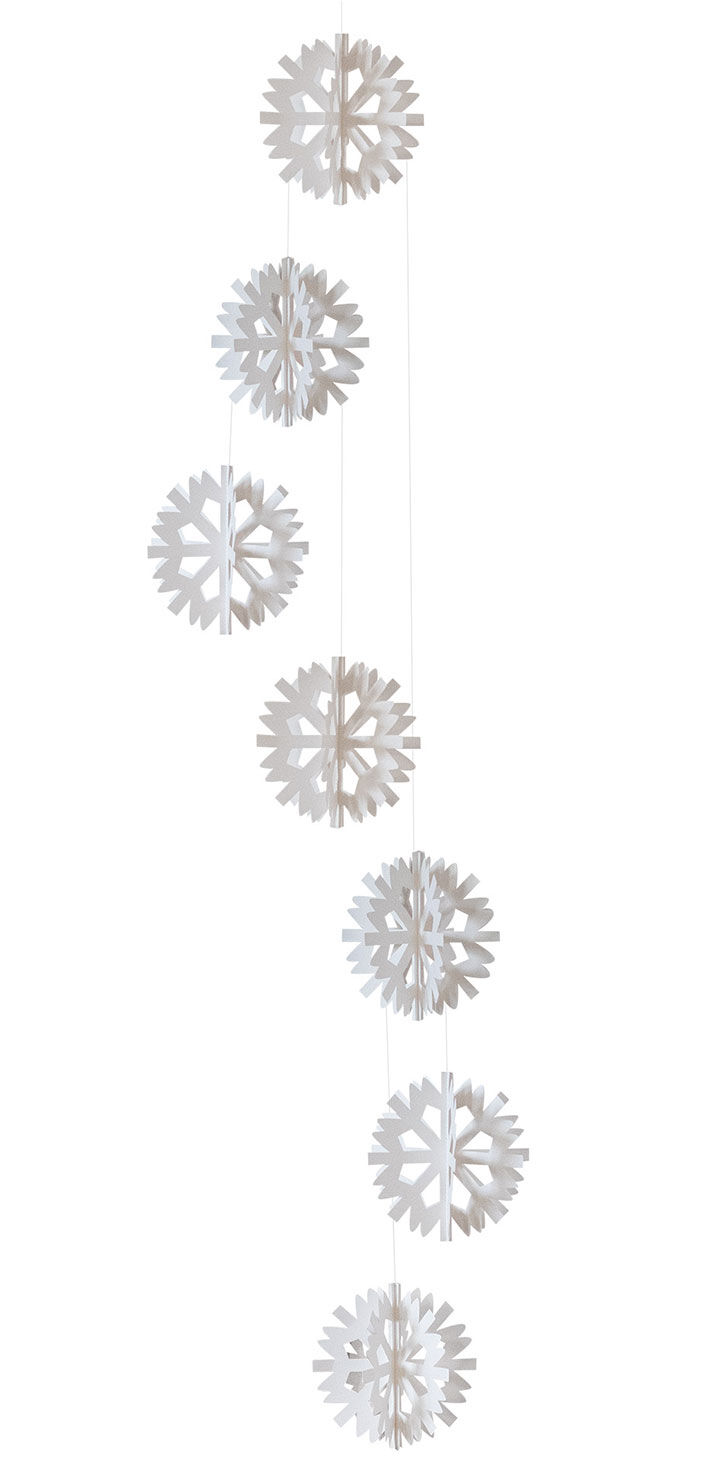Stropní mobiliář "Snowflake Chain" - Design Louise Helmersen