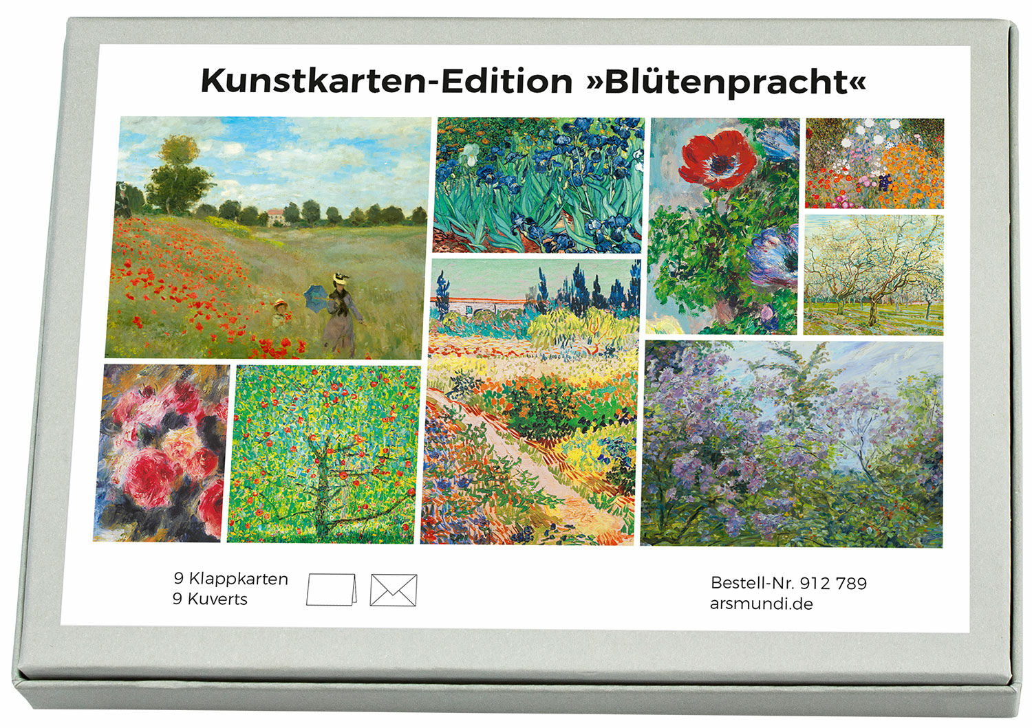 Kunstkarten-Edition "Blütenpracht", 9er-Set